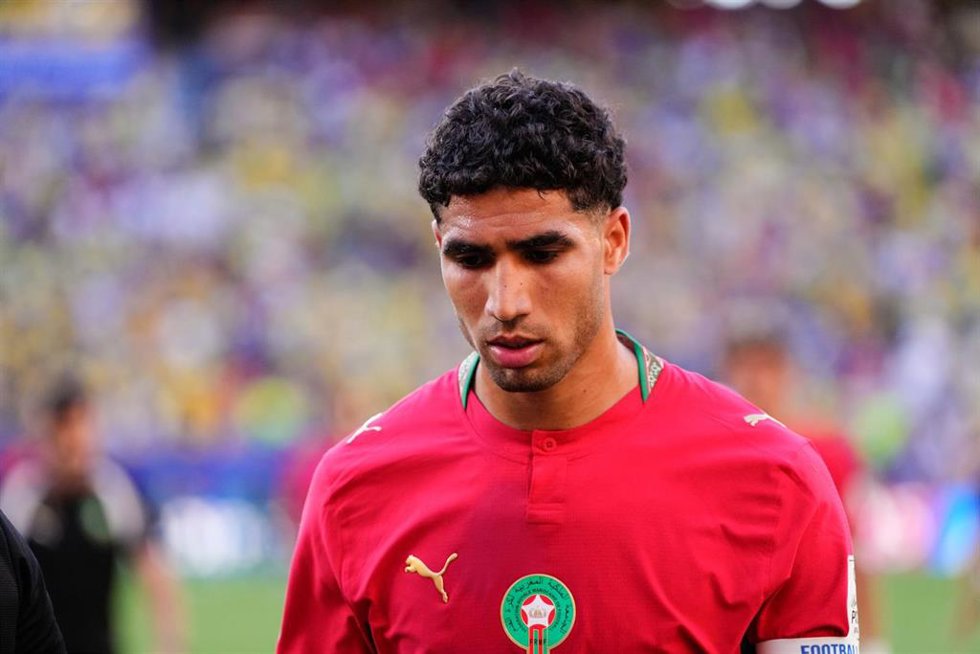 Achraf Hakimi, durante un partido.