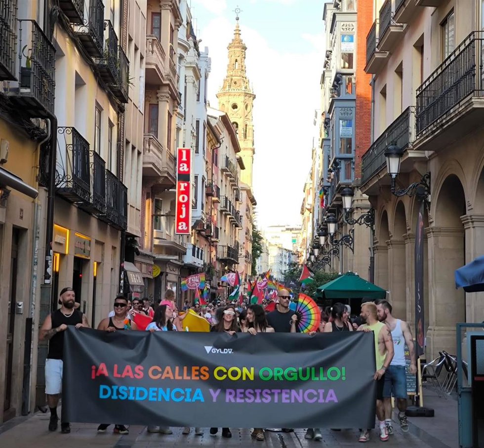 Manifestacio´n del Orgulloo LGTBIQA+ por las calles de Logroño