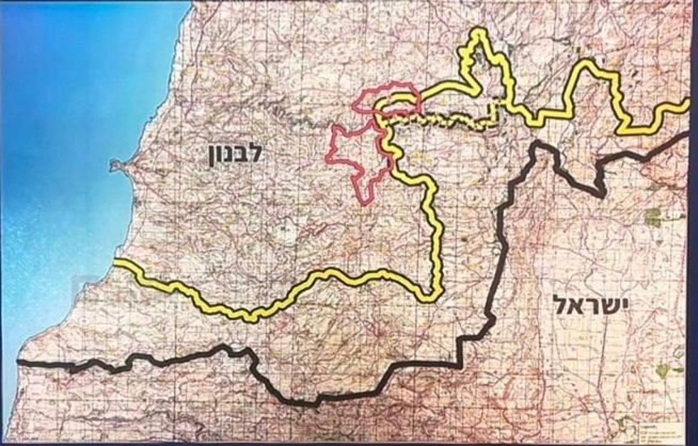 Archivo - Mapa de la zona de seguridad del sur de Líbano en la que tendrá presencia militar Israel