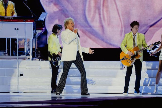 El artista Rod Stewart actúa en Rock in Rio Lisboa