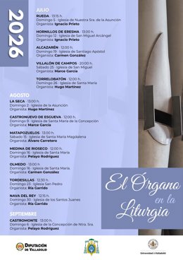 Una nueva edición del ciclo 'Órgano en la liturgia' llega a trece municipios de Valladolid durante este verano