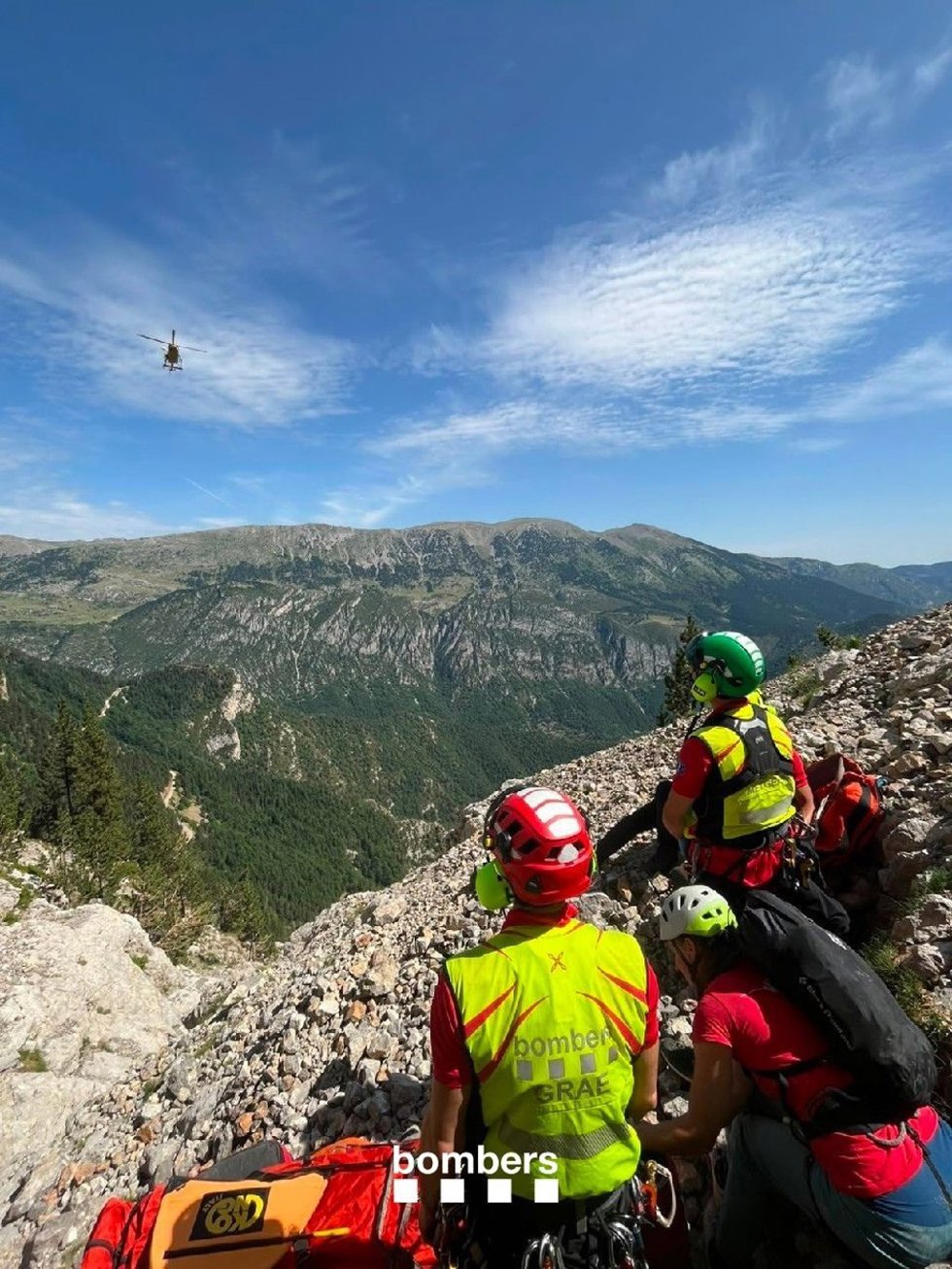 Rescate de un escalador en el Pedraforca