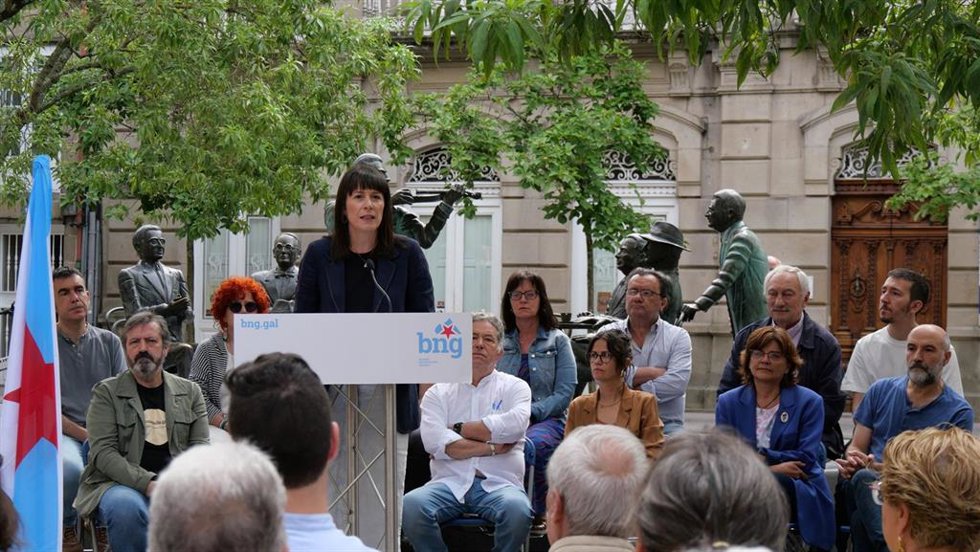 La líder del BNG, Ana Pontón, en Pontevedra