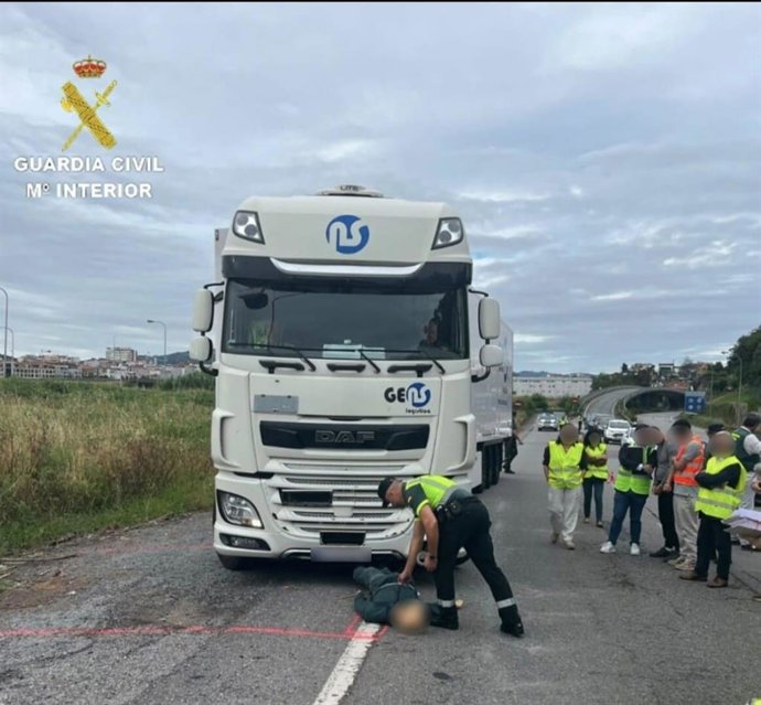Reconstrucción del atropello mortal en el polígono de O Vao, en Pontevedra, a 28 de junio de 2026.