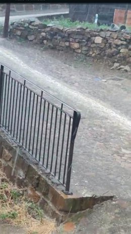 Lluvia abundane en Villoslada de Cameros (La Rioja)