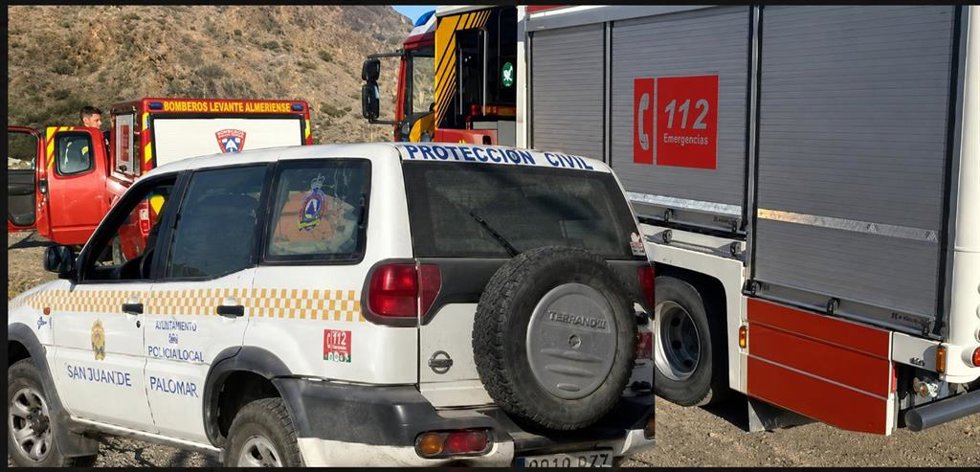 Vehículos de emergencias en Cuevas del Almanzora (Almería).