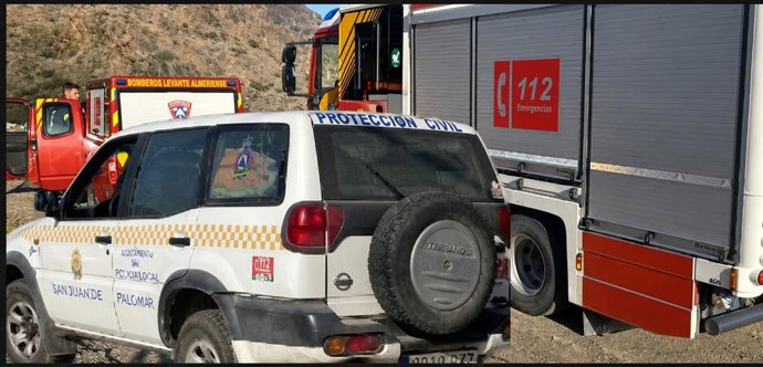 Vehículos de emergencias en Cuevas del Almanzora (Almería).