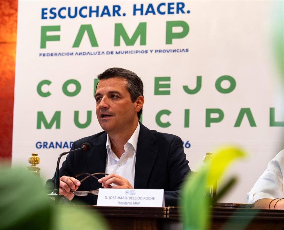 José María Bellido, presidente de la Federación Andaluza de Municipios y Provincias (FAMP).