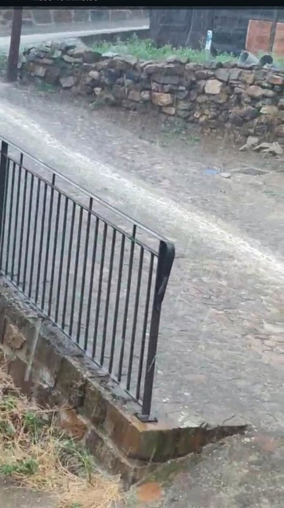 Lluvia abundane en Villoslada de Cameros (La Rioja)