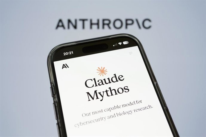 June 19, 2026, Taichung, Taiwan: Anthropic Claude Mythos featured on its webpage, displayed on a smartphone.