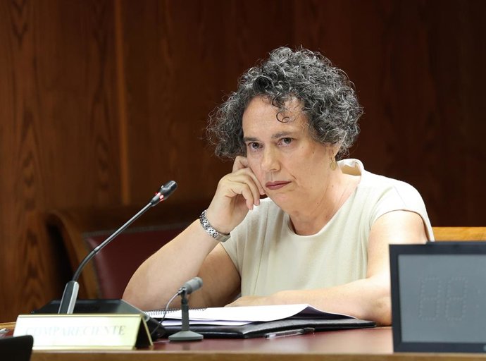 La administrativa del expresidente del Gobierno José Luis Rodríguez Zapatero, María Gertrudis Alcázar Jiménez, comparece ante la Comisión de Investigación de las deficiencias y presuntas irregularidades en la gestión de la SEPI, en el Senado, a 29 de juni