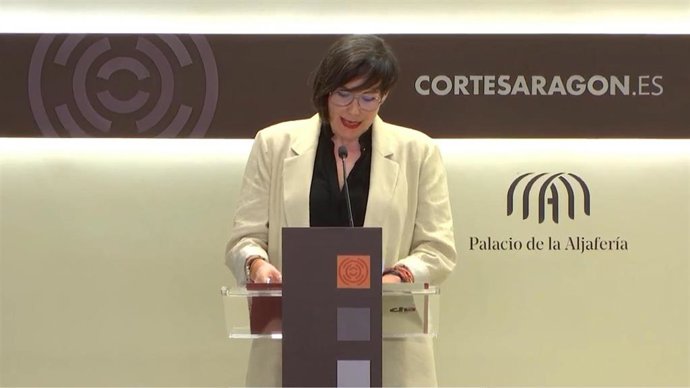 La portavoz adjunta de CHA en las Cortes, Verónica Villagrasa.