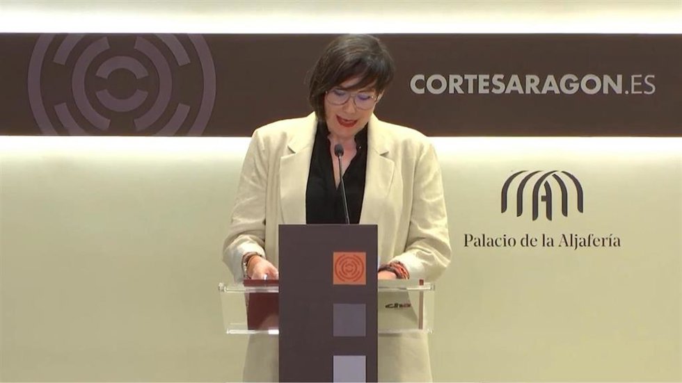 La portavoz adjunta de CHA en las Cortes, Verónica Villagrasa.