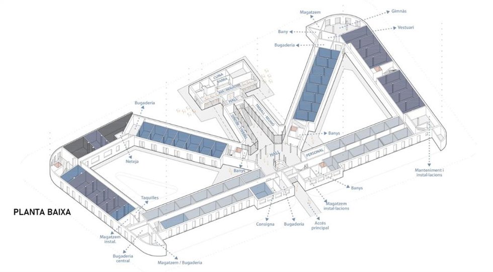Imagen de cómo será el coliving en el que se convertirá la antigua prisión.