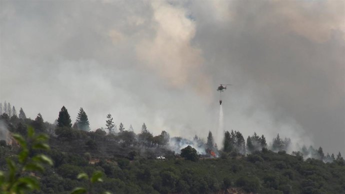Incendio producido en Congosto, en El Bierzo (León).