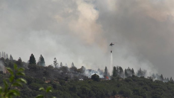 Incêndio ocorrido em Congosto, em El Bierzo (León).