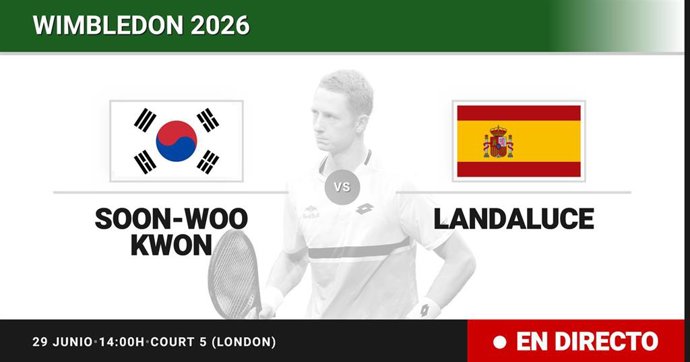 Soon-Woo Kwon - Martin Landaluce: resumen y estadísticas del partido de Sesentaicuatroavos de final de Wimbledon ATP