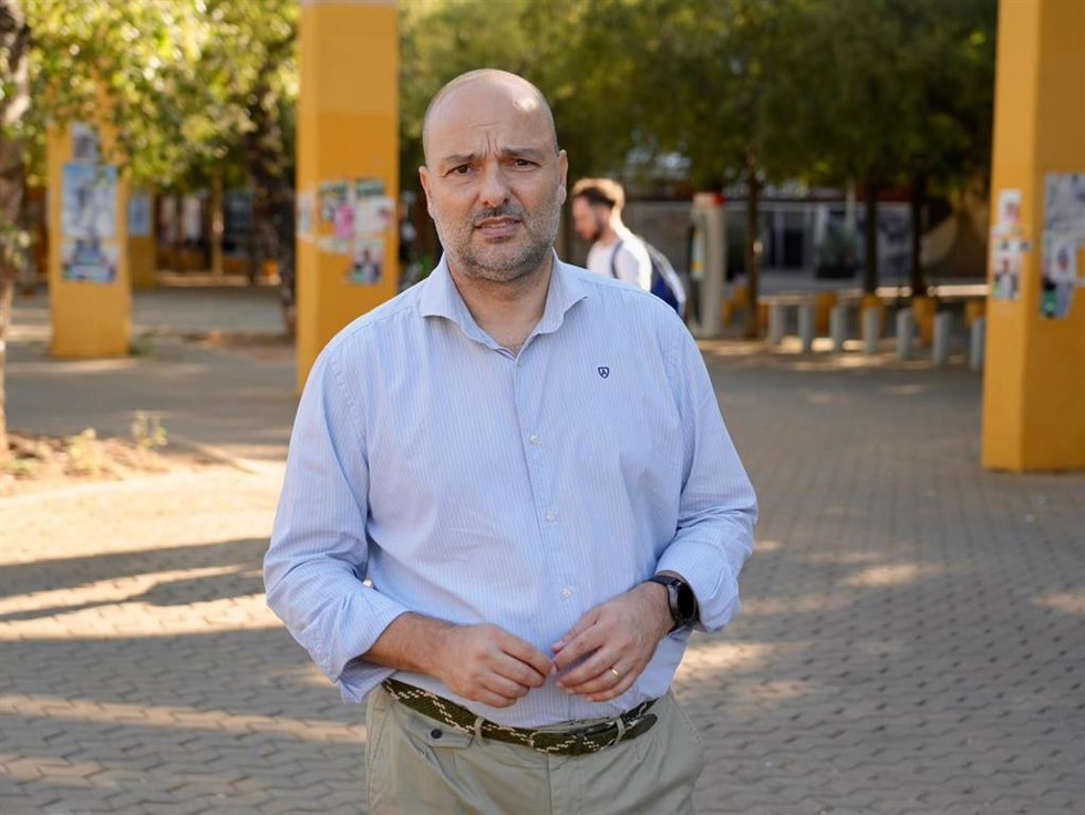 El portavoz municipal de Vox, Gonzalo García de Polavieja, en la Alameda de Hércules
