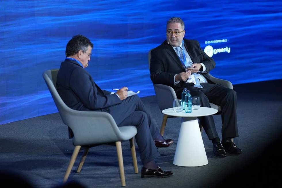 El director general de Telefónica en Cataluña, Chema Casas, durante la "III Edición del Foro Económico y Social del Mediterráneo".