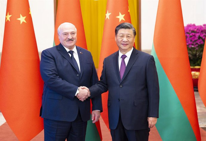 Archivo - Arquivo - Xi Jinping e Alexander Lukashenko em Pequim