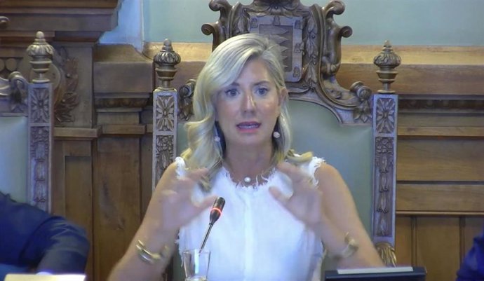 La portavoz de Vox en el Pleno de Valladolid, Irene Carvajal.