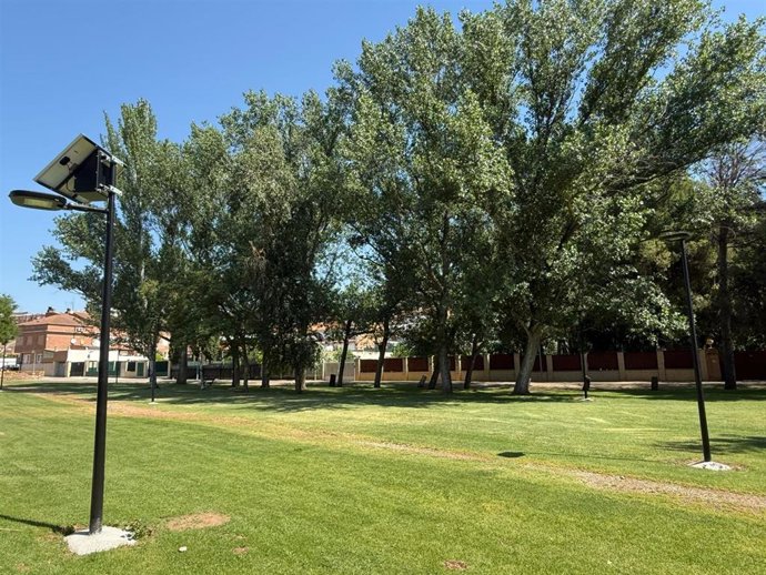El parque del Cidacos luce nuevo alumbrado más eficiente y sostenible