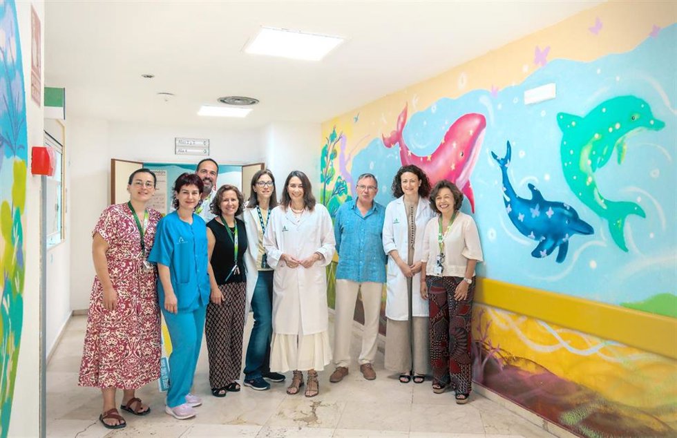 Foto de los nuevos murales realizados en el Hospital Infantil del Vírgen del Rocío.