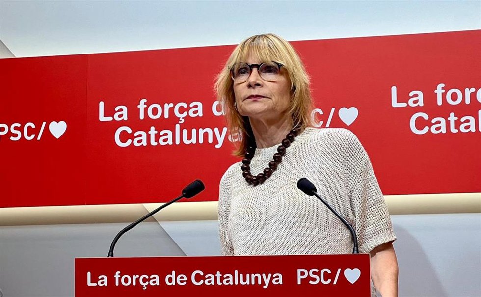 La viceprimera secretaria y portavoz del PSC, Lluïsa Moret