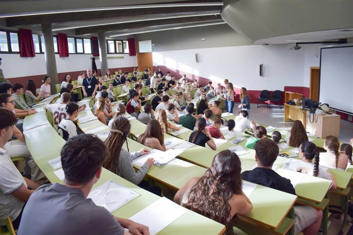 Imagen de la convocatoria ordinaria de la PAU en la Universidad de León.