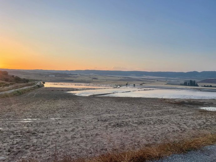 Campo cubierto por el granizo en la comarca de Los Vélez, en Almería.
