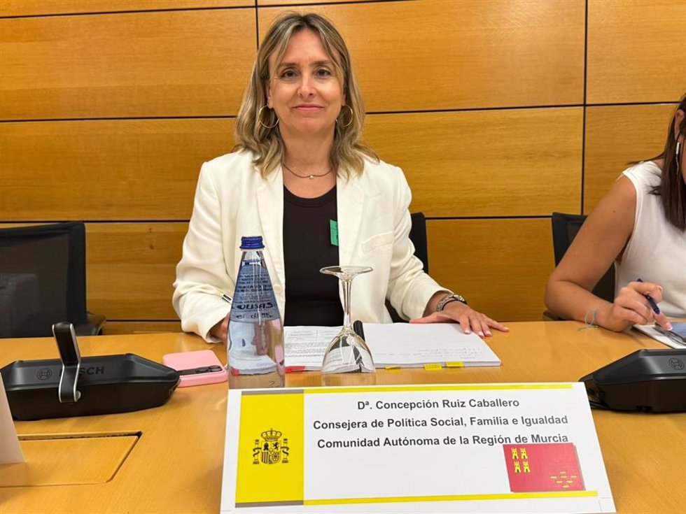 La consejera de Política Social, Familias e Igualdad, Conchita Ruiz, durante su participación en el Consejo Territorial de Servicios Sociales y del Sistema para la Autonomía y Atención a la Dependencia