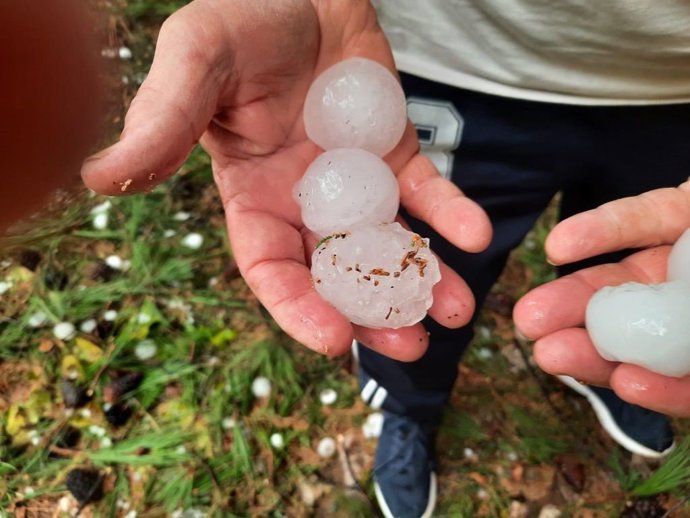 Archivo - Tormenta de granizo