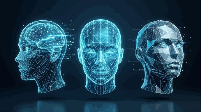 Reconstrução facial com IA.