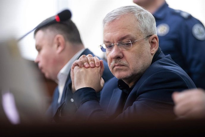 Archivo - Arquivo - 17 de fevereiro de 2026, Kiev, Ucrânia: O ex-ministro da Energia da Ucrânia, German Galushchenko, suspeito no caso Midas, comparece a uma audiência de fiança no Tribunal Superior Anticorrupção (HACC), em Kiev, Ucrânia, em 17 de feverei