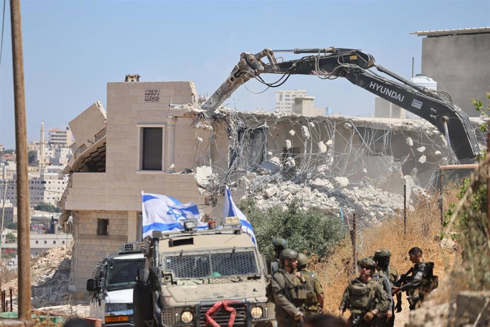 Demolición de viviendas palestnias en Hebrón, Cisjordania (archivo)