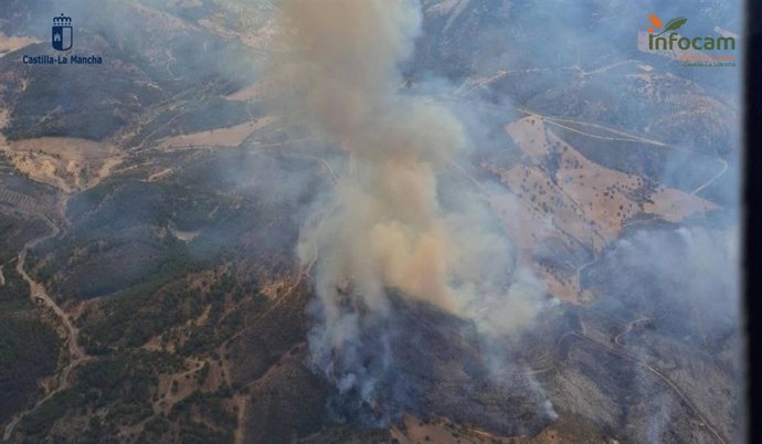Incendio en Calzada de Calatrava