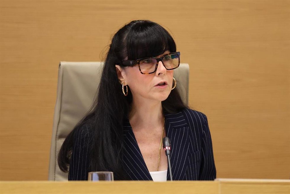 La presidenta de la Sociedad Estatal de Participaciones Industriales (SEPI), María Belén Gualda González, comparece ante la Comisión Mixta de Seguridad Nacional, en el Congreso de los Diputados, a 9 de junio de 2026, en Madrid (España).