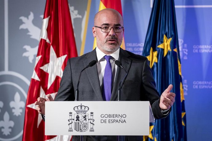 Archivo - El delegado de gobierno en la Comunidad de Madrid, Francisco Martín, interviene durante un acto de entrega de nueve medallas a la Promoción de los Valores de Igualdad, en la Delegación del Gobierno, a 11 de junio de 2025, en Madrid (España). Fot