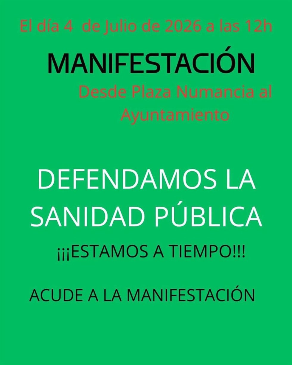 Colectivos convocan una manifestación en defensa de la sanidad pública este sábado en Santander