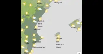 El dimarts arriba amb un ascens de temperatures màximes a València i possibles tempestes al nord d'Alacant