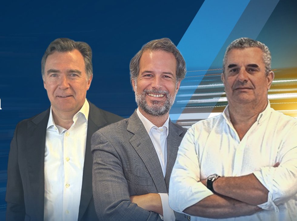 De izquierda a derecha, Emilio Capela, Javier Gazulla y João Currito