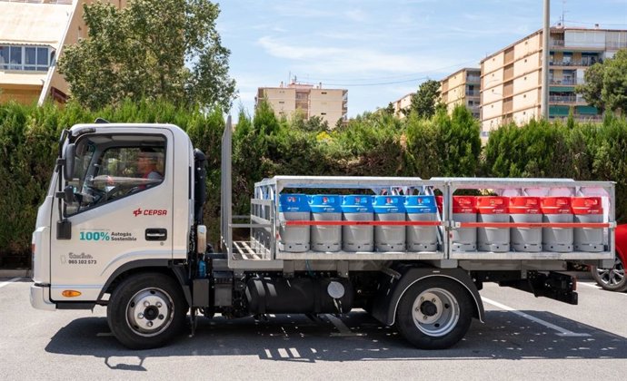 Un camión propulsado por autogás