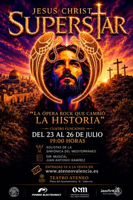 Cartel de 'Jesucristo Superstar' en el Ateneo Mercantil de València
