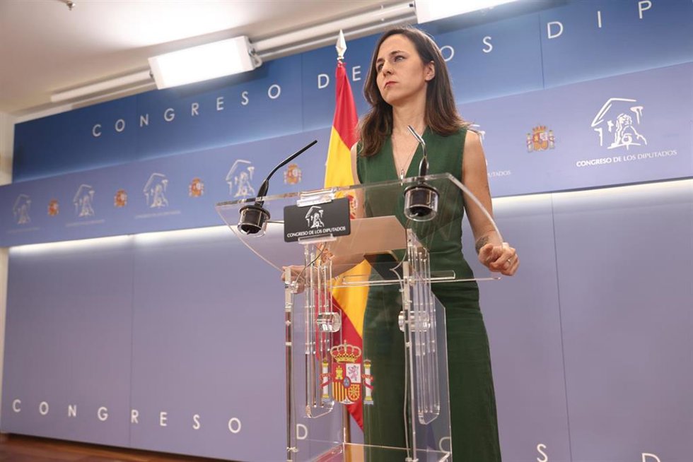 La secretaria general de Podemos, Ione Belarra,