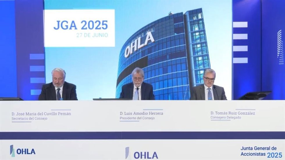 Archivo - Junta de accionistas de OHLA de 2025.