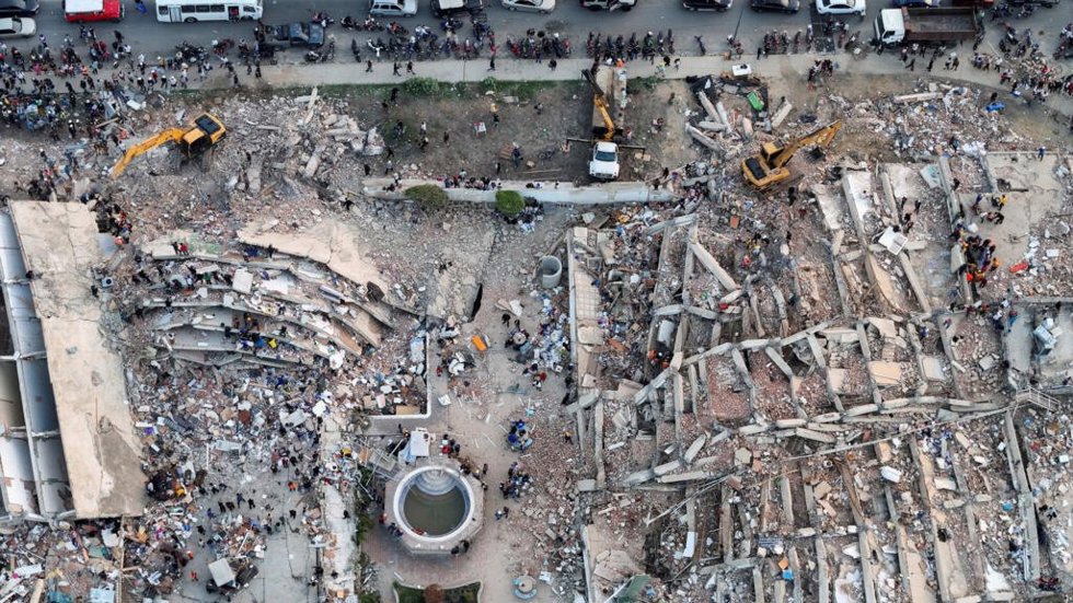 Imagen aérea de las consecuencias de los terremotos sufridos en Venezuela