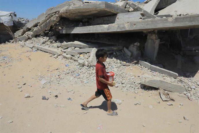 Un niño en territorio de Gaza