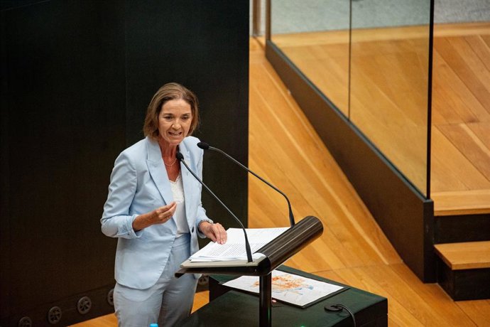 La portavoz del PSOE en el Ayuntamiento de Madrid, Reyes Maroto, durante el Debate del Estado de la Ciudad, en el Palacio de Cibeles, a 30 de junio de 2026, en Madrid (España).