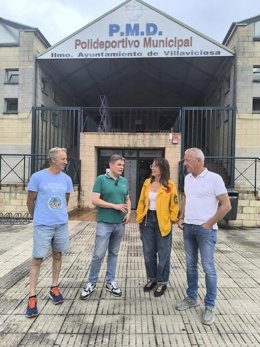 Los diputados del PP Pedro de Rueda y José Felgueres, en Villaviciosa