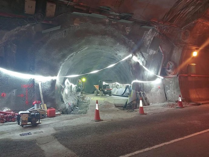 Obras en los túneles de la AP-66.